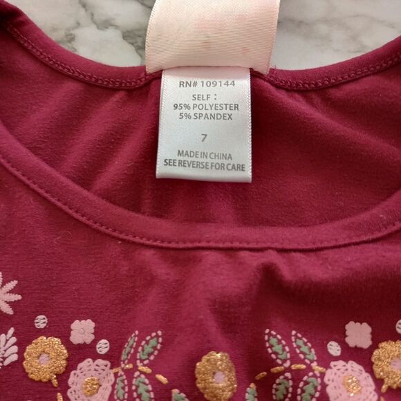 (Bundle) 2 Burgundy Girls Dresses Size 7 - Picture 7 of 15